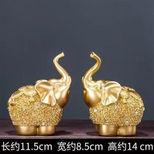 Lucky Elephant Ornaments, Creative Fashion Crafts, Living Room Decoration, Office Desktop Opening Gifts