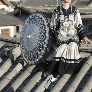 油纸伞男女古风防雨防晒实用桐油古代手工雨伞古典吊顶装饰汉服伞