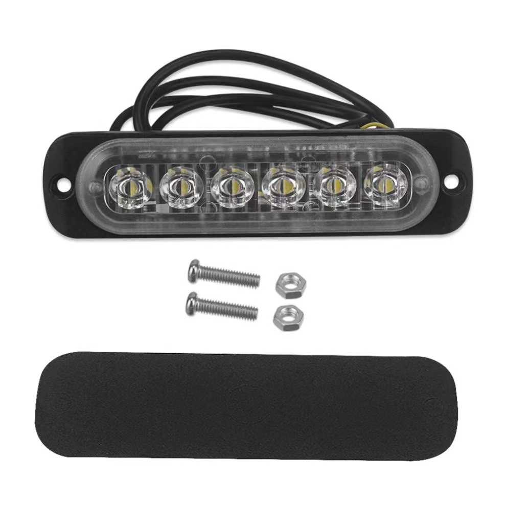 Luz de advertencia del coche luz intermitente motocicleta camioneta 12-24V Universal 6LED ultrafino señal lateral luz intermitente