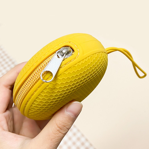 New round earphone data cable key pacifier storage bag jewelry coin coin purse gift silicone bag