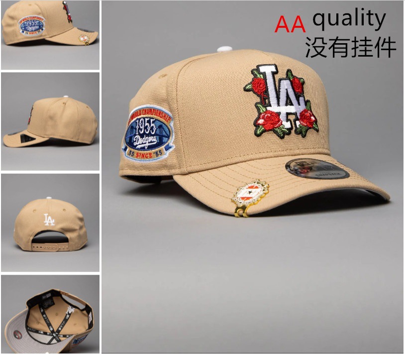 Comercio exterior transfronterizo al por mayor 2026 AA gorra de boca de pato bordado tridimensional ajustable gorra de hip-hop Yankees Dodgers