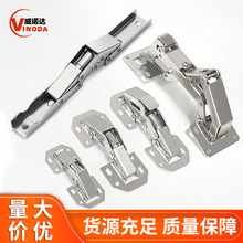 现货批发柜门铰链免打孔槽液压缓冲青蛙铰链冷轧钢铰链橱缓冲合页