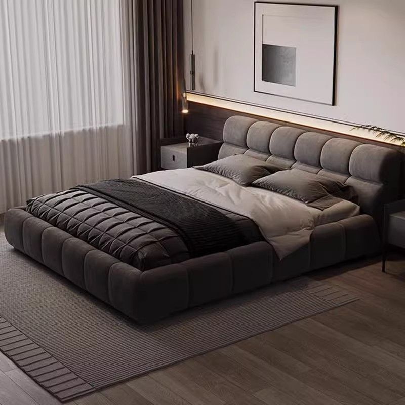 Technology Velvet Bed Puff Bed Master Bedroom Large Bed Double Built-In Air Pressure Storage Bed Ready-Made Comfortable Soft Back Wedding Bed Wood Technology Velvet Bed Puff Bed Master Bedroom Large Bed Double Built-In Air Pressure Storage Bed Ready-Made Comfortable Soft Back Wedding Bed Wood