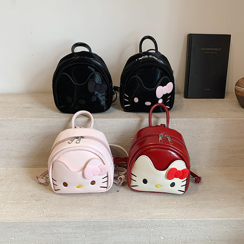 夏の新型ネット赤同金miniハハハkt猫ランドセルバッグ女性かわいいリュックサックシンプルな女性バッグ|undefined
