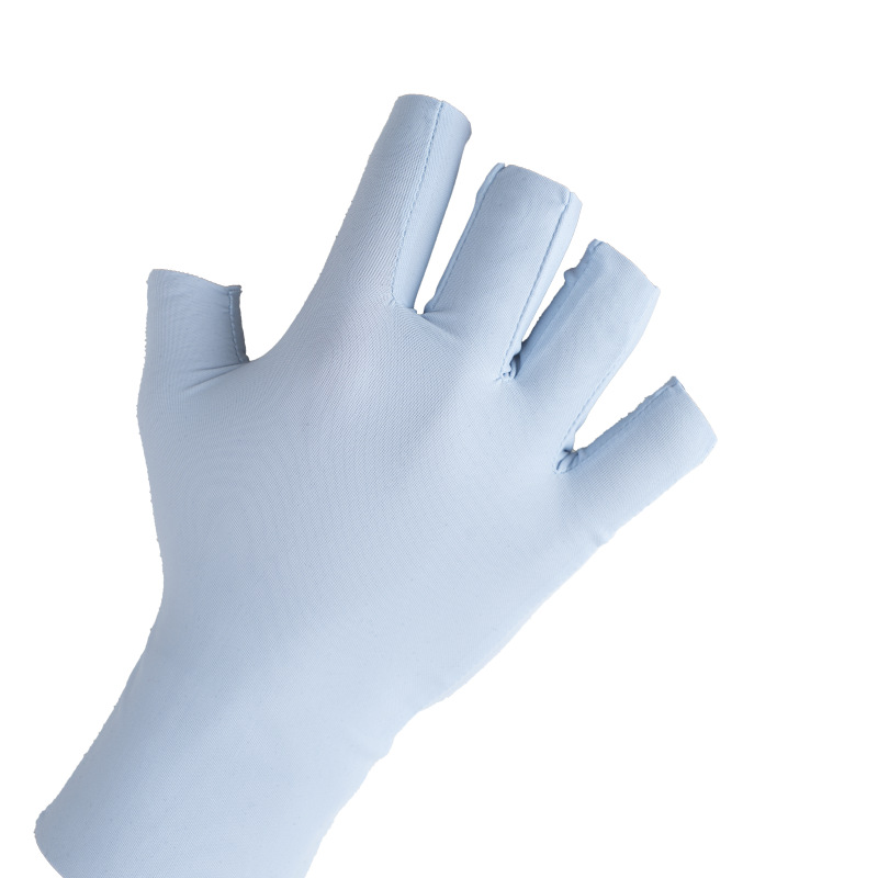 Guantes de medio dedo de verano de hielo transpirables para montar al aire libre anti-UV para hombres y mujeres guantes fríos delgados