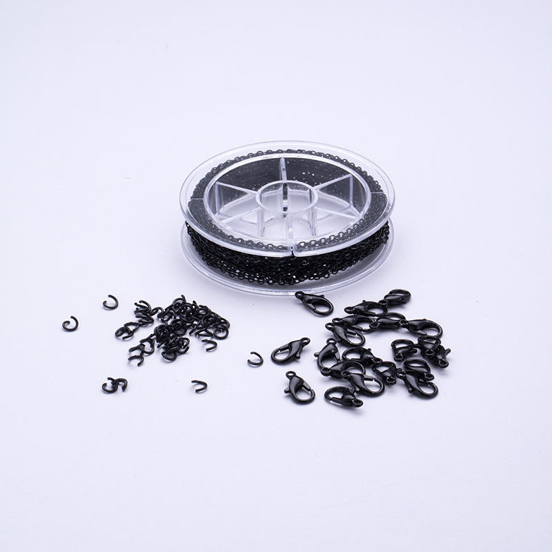 クロスボーダーカラーステンレス鋼チェーン金属細いチェーンクロスチェーン O 字型チェーンネックレスブレスレット素材 DIY ジュエリーアクセサリー|undefined