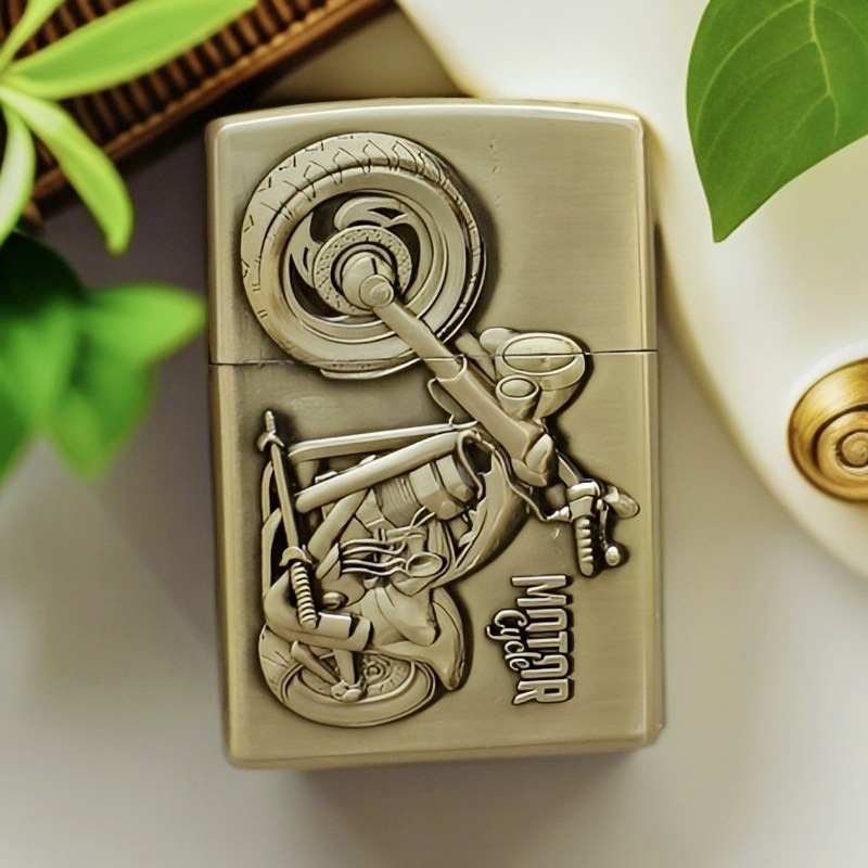 Personaje de queroseno de metal creativo más ligero en relieve Regalo De fábrica al por mayor tendencia de velocidad off-road motocicleta personalidad image 6