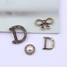 diy合金饰品配件复古山茶花圆形合金配件头饰服饰配件