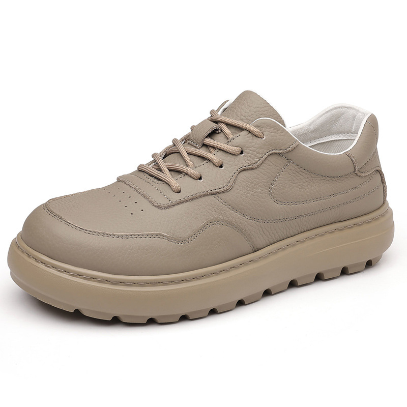 Otoño y invierno de la capa superior de piel de vaca nuevos zapatos casuales de hombre zapatos de cuero transpirables zapatos de cuero ultraligeros zapatos de hombre