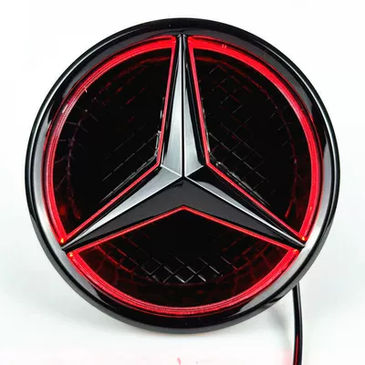 ML grade solid with light original – Car logo - w205-rotary-type-applicable-to-various-models-red-black-edge