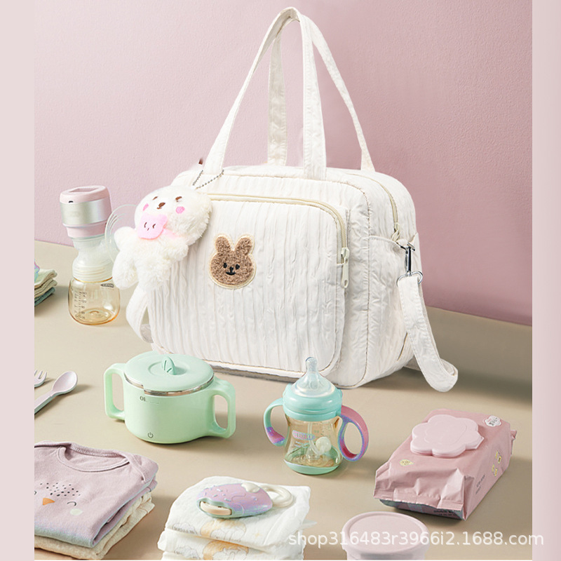 Cross-Border New One-Shoulder Portable Mommy Bag, Multi-Functional Mother and Baby Bag, Fashionable and Lightweight Outing Mommy Bag, Versatile Korean Version Cross-Border New One-Shoulder Portable Mommy Bag, Multi-Functional Mother and Baby Bag, Fashionable and Lightweight Outing Mommy Bag, Versatile Korean Version