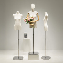 新款服装店专用扁身模特展示架女装假人橱窗半身平胸人体模型人台