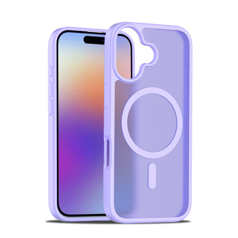 メーカーカスタマイズされた新しいApple 17promax肌のような感触の磁気吸着携帯電話ケース2.0落下防止iphone16携帯電話ケース|undefined