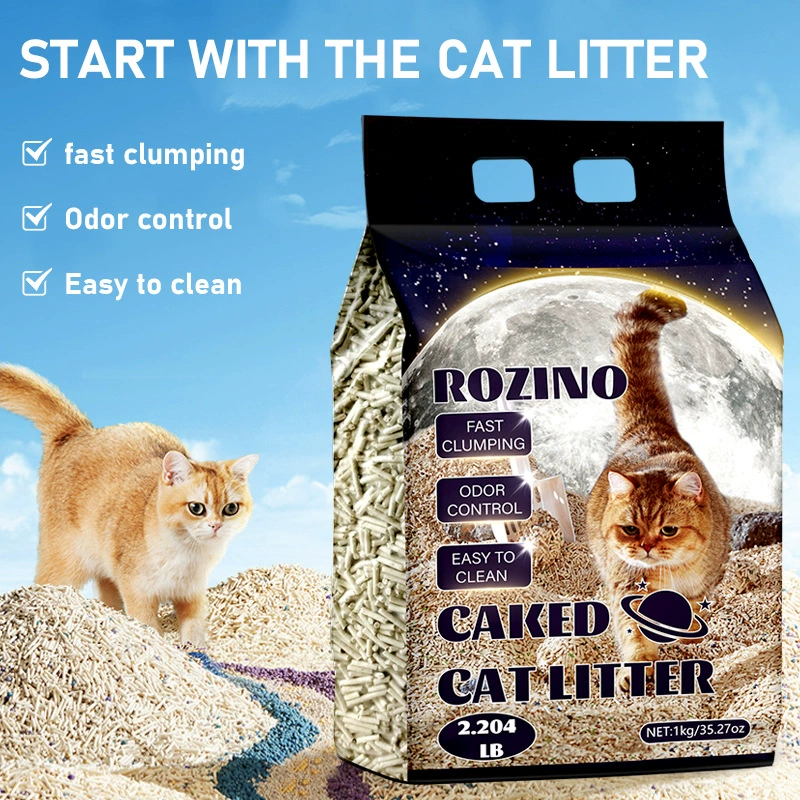 Полностью английский кросс-бордерный смешанный наполнитель для кошачьего туалета, тофу-наполнитель, дезодорирующий наполнитель для кошачьего туалета с низким содержанием пыли, бентонитовый наполнитель для кошачьего туалета оптом.