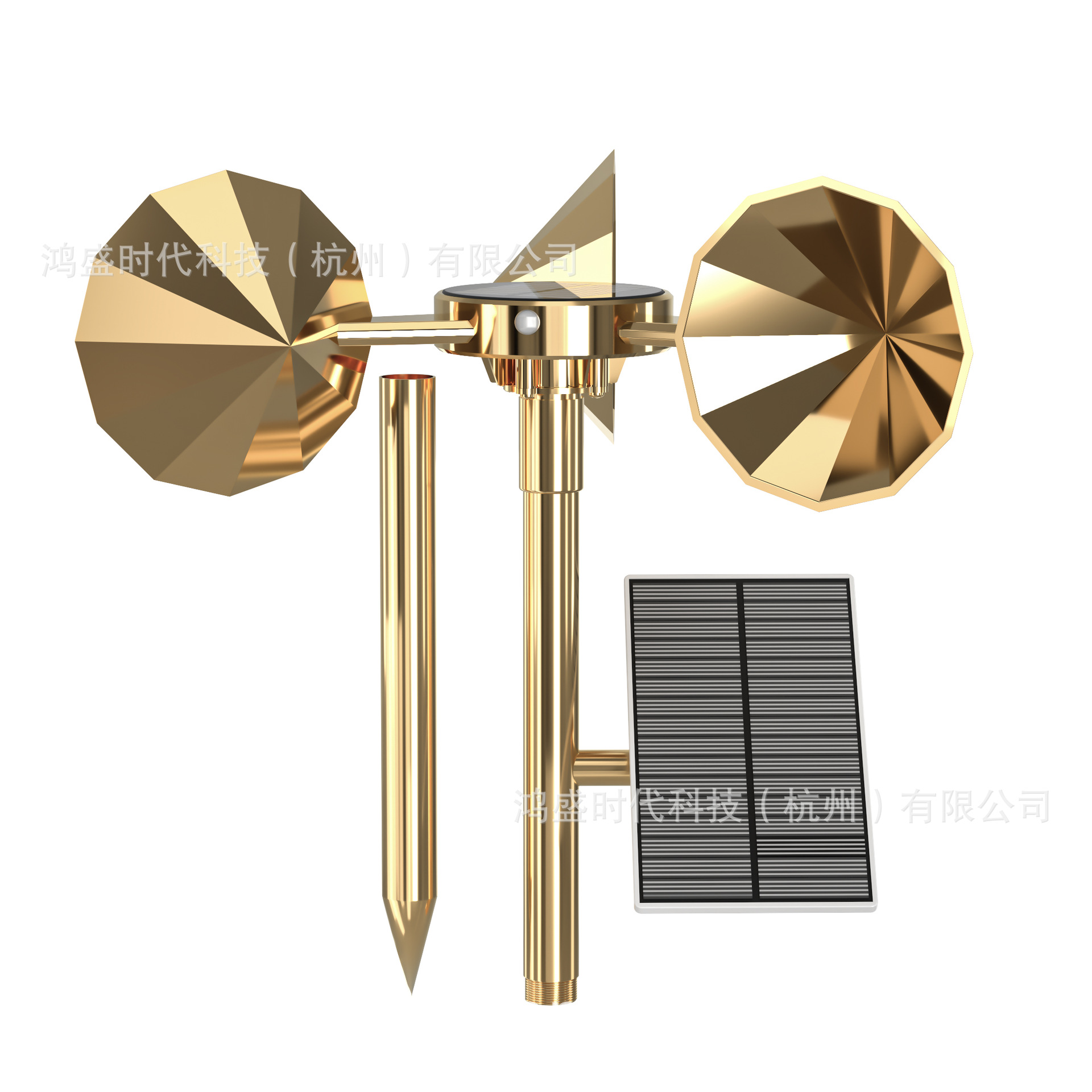 多功能红外感应动物驱赶器菱形叶轮反光驱鸟器别墅家居