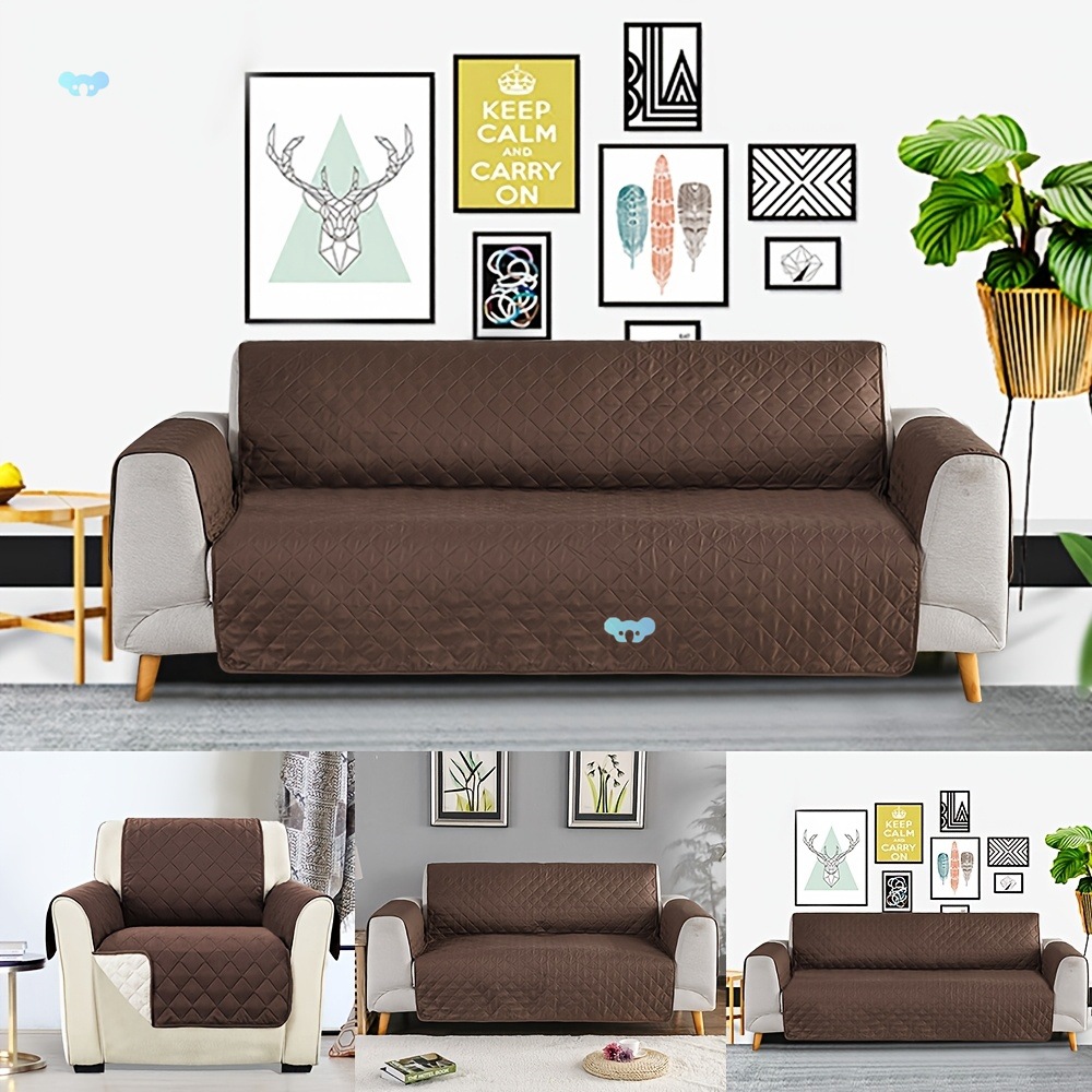 Quilted Chair Sofa Cover Couch Loveseat Slipcover Pet Dog