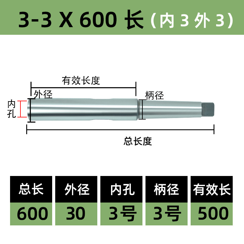 变径套套加长莫氏钻锥机床锥度车床尾座柄钻头套锥柄导2号345中间|undefined