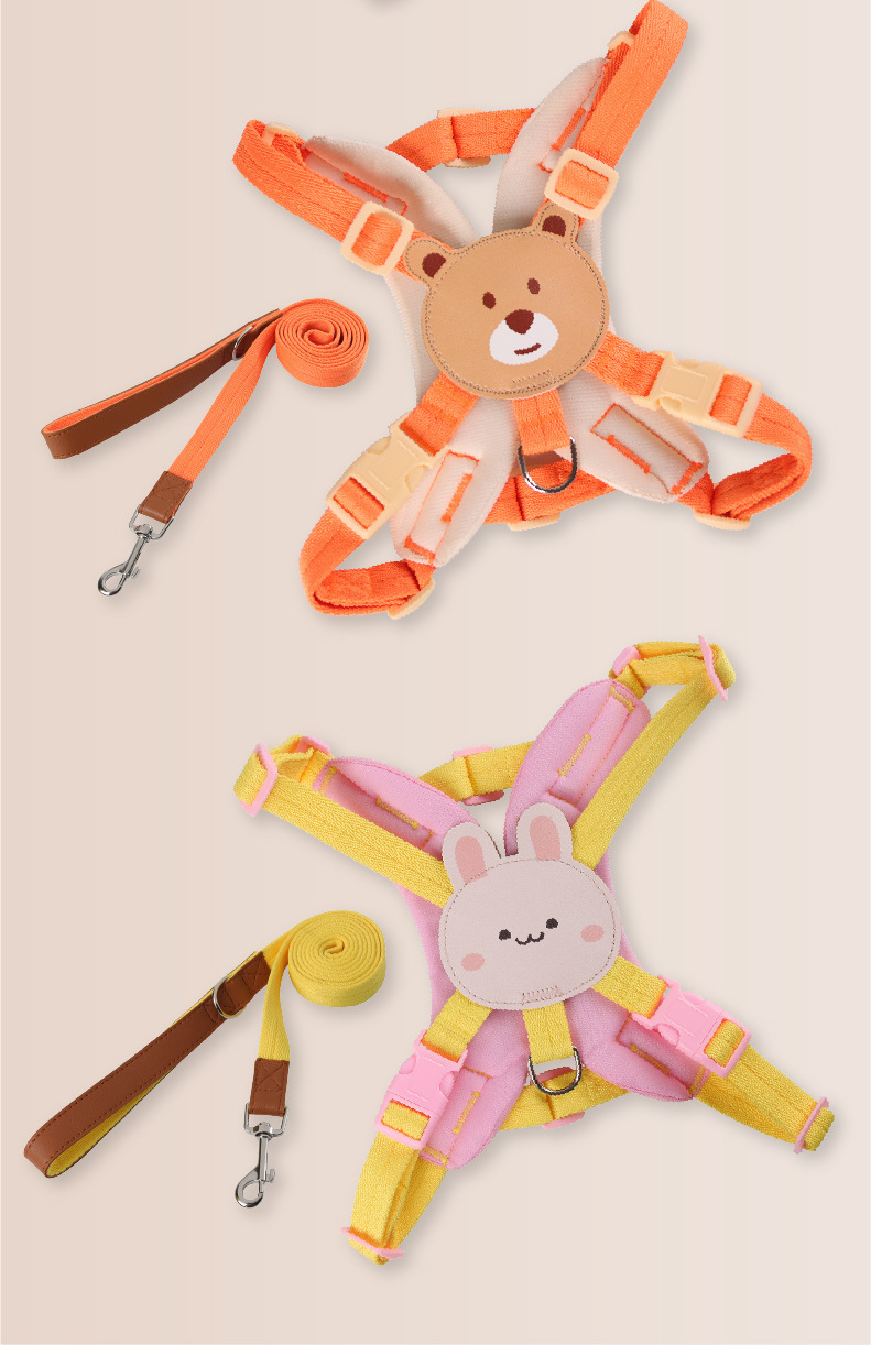 Cute Cartoon Pet Seat Belt For Small Dogs Adjustable Leash_voghion.com