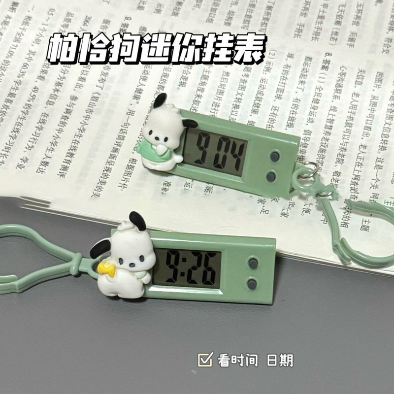 新型のパチャ犬の小さい掛け時計の携帯型のミニ時計のデスクトップの学習試験の時間表の静音のタイマー|undefined