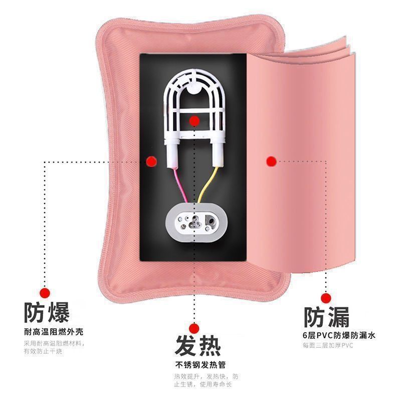 GB 3C cartoon rechargeable hot water bag hot baby electric heating pad hand warmer skin-friendly plush electric hot water bag