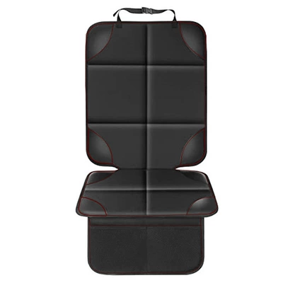 Car Seat Protective Pad Anti-Wear – Seat cushion, seat cover - black-leather-with-red-stitching-8-piece-set-anti-slip-mat-a0608-7