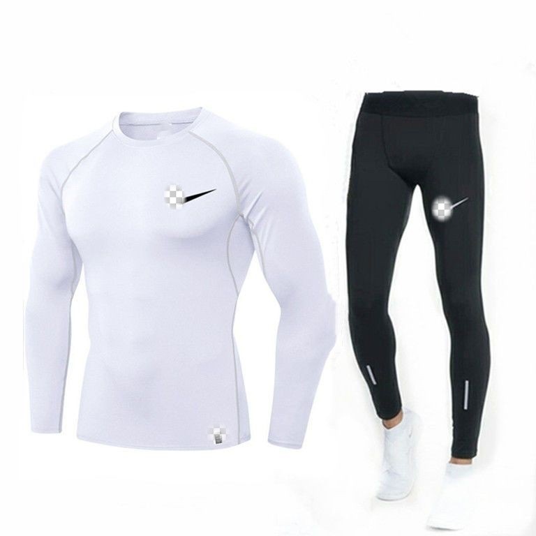 New Fitness Clothing Suit Men's High Elastic Fitness Clothing Basketball Coach Clothing Running Sports Bodysuit Training Bottoming Shirt