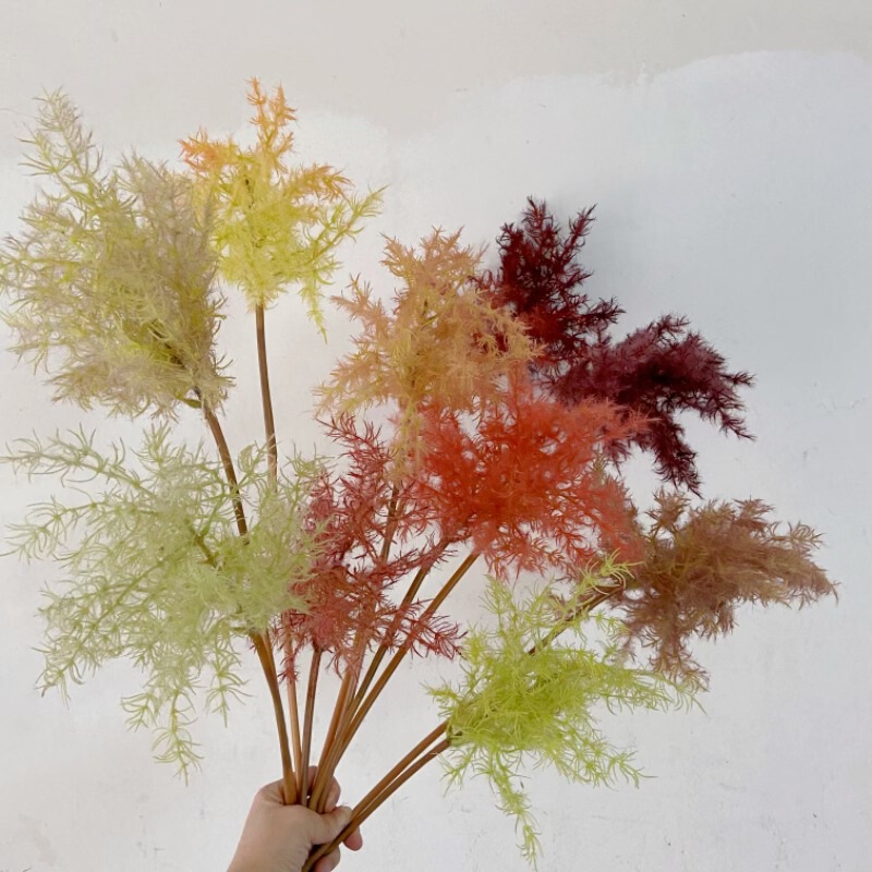 New Artificial Flowers, Yellow Hollyhock, Misty Effect, Wedding Soft Decoration Flowers, Natural-Style Landscaping and Floral Design Display