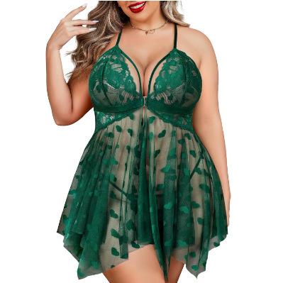 Plus-Size Sexy Lingerie Passion Set Cross-Border European and American Lace Romantic Temptation Sexy Lace Plus-Size Sexy Lingerie Passion Set Cross-Border European and American Lace Romantic Temptation Sexy Lace