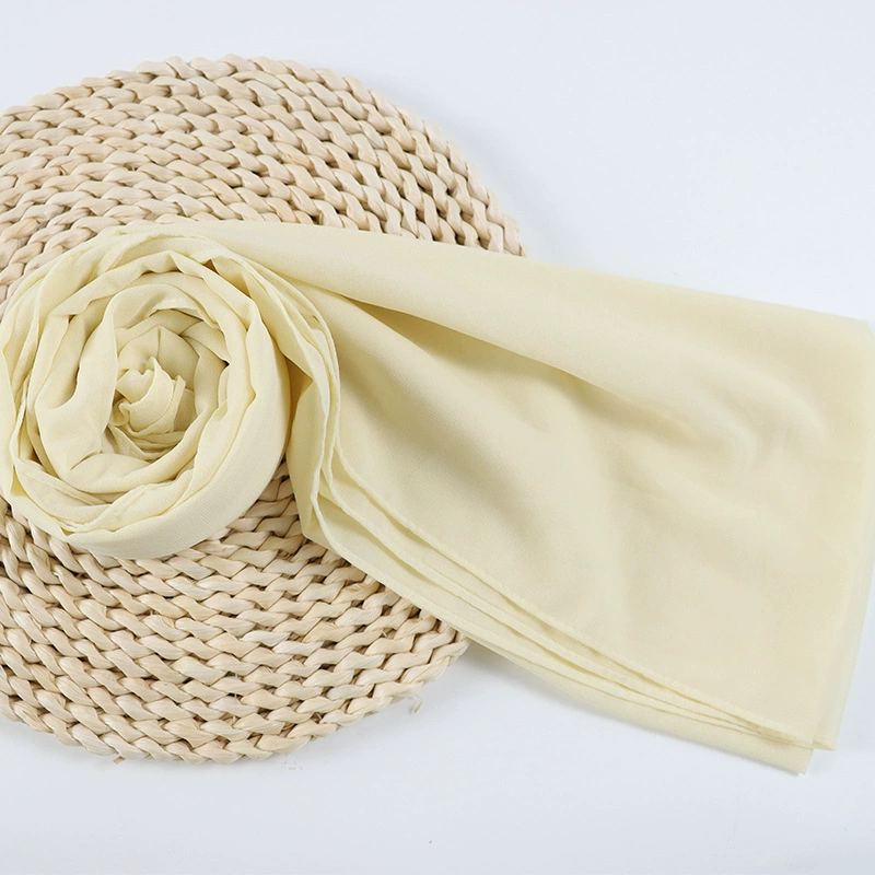 Шифоновый шарф (JJ SCARF) женский 70×180 см, 75D легкий длинный шарф с жемчужной фактурой
