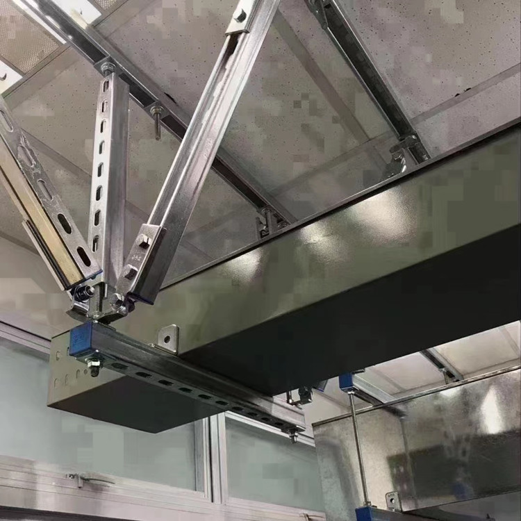 消防桥架防晃支架托架侧向纵向抗震山东青岛厂家抗震支架水管风道