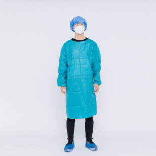 Disposable Non-Woven Isolation Gown, Reverse-Wear Robe-Style Sms Non-Woven Protective Clothing, Manufacturer Wholesale, Anti-Static and Dust-Free