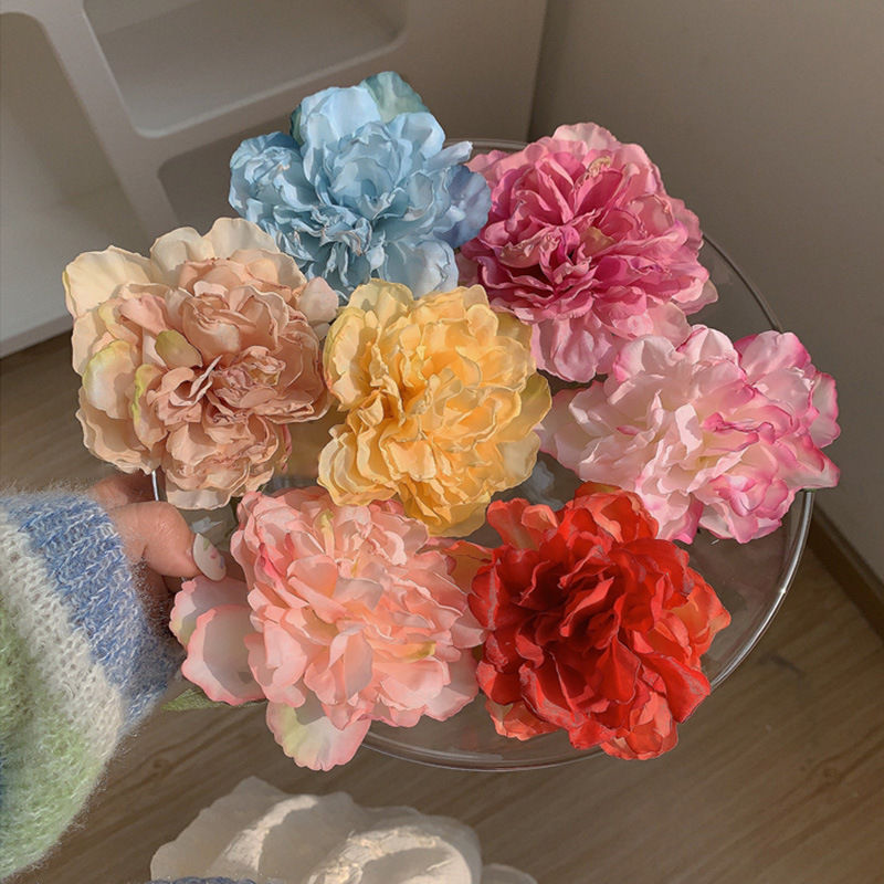 Peony Flower Hairpin ~ Large Vacation Style Recess Style Photo Flower Side Clip Hair Accessories Spring New Headwear for Women