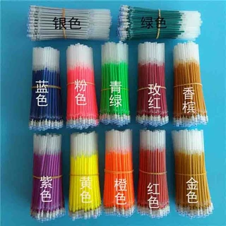 12色彩色中性笔芯荧光闪光抄经粉彩水彩笔芯晶晶笔圆珠笔水彩替芯