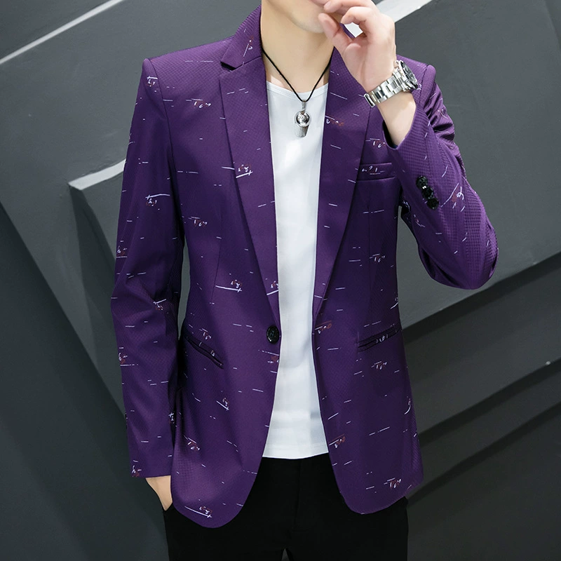 Suit for leisure, men's trend jacket, for import, Korean style