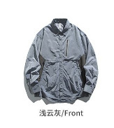 户外金属尼龙面料三防泼水长袖衬衫男女秋季撞色反光衬衣   9493|undefined