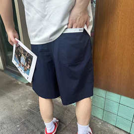 毒家现货正确版本高品质G家新款饰标棉府绸短裤宽松版型男女同款
