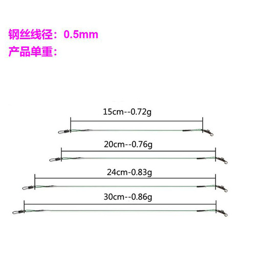 Wholesale Lua Steel Wire Anti-bite Line with Eight-shaped Ring Wire Leader Fishing Gear Accessories Fishing Lead Line