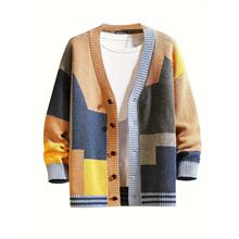 Z 20117 V-Neck Long Sleeve Cardigan ײɫ�_�� �羳�W��