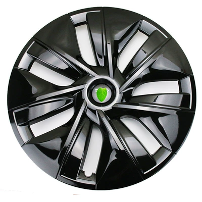 Wheel Cover 19-inch Full Edge — Hub cover - 19y-old-style-edged-model-bright-black-single-wheel-hub-cap-please-note-the-logo-color-when-placing-an-order