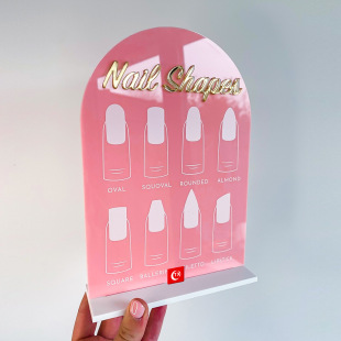 Tx Cross-Border Nail Art Shape Care Precautions Card Acrylic Nail Shape Nail Art Color Plate Display Board