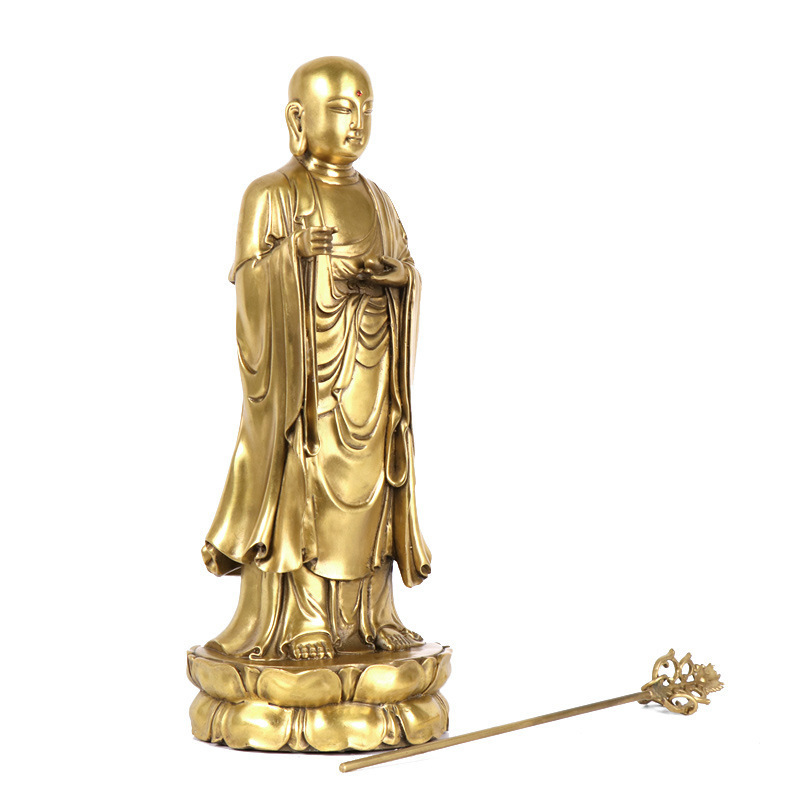 地藏王菩萨铜器批发 铜金属工艺品摆件 站地藏王  厂家批发|undefined