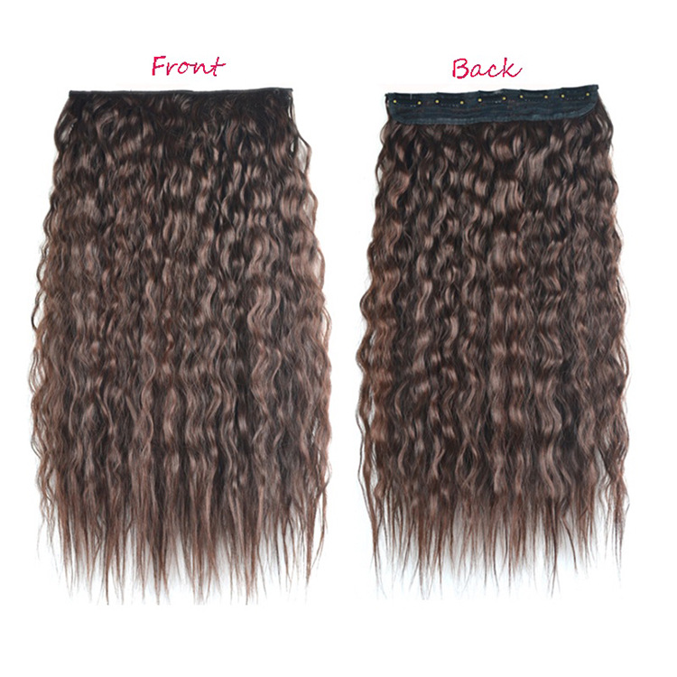 Szintetikus haj kukoricakártya hosszabbítás tűzijáték dauer paróka darab göndör paróka_voghion.com