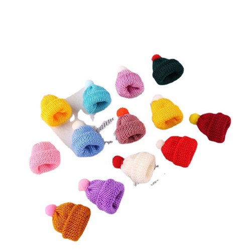 Cross-border Korean-style knitted yarn hat DIY handmade yarn ball decorative accessories mini Christmas hat wholesale