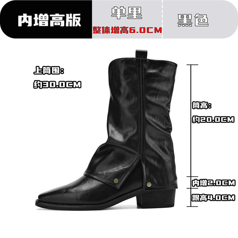裤管靴尖头高筒靴高跟短筒靴不过膝长靴显瘦西部牛仔靴骑士靴潮鞋|undefined