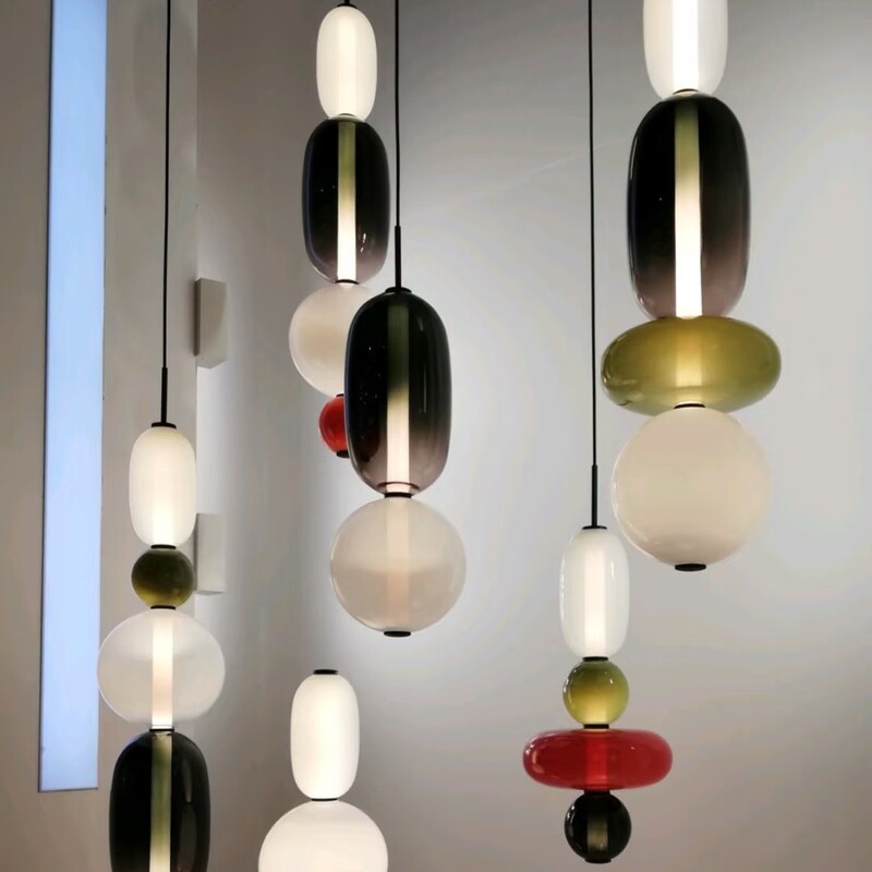 Floor Lamp for Living Room, Light Luxury Nordic Sofa Art Bedside Decorative Table Lamp, High-End Staircase Chandelier, Home Floor Lamp 1