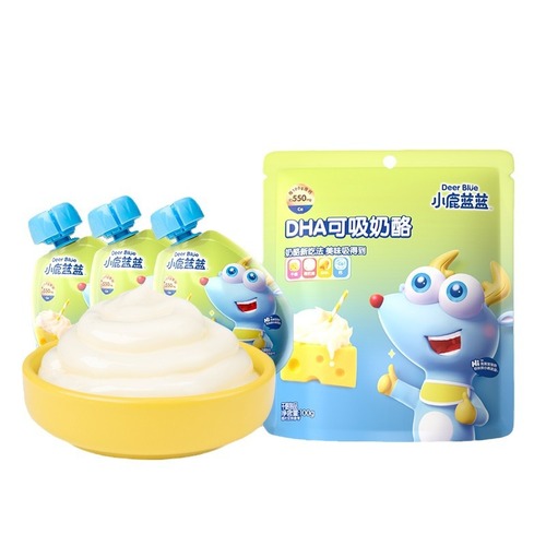 Guanqi Fawn Blue High Calcium Milk Small Soft Cake Soft Bar Calcium Iron Zinc Thumb Cookie 0 Added Sugar
