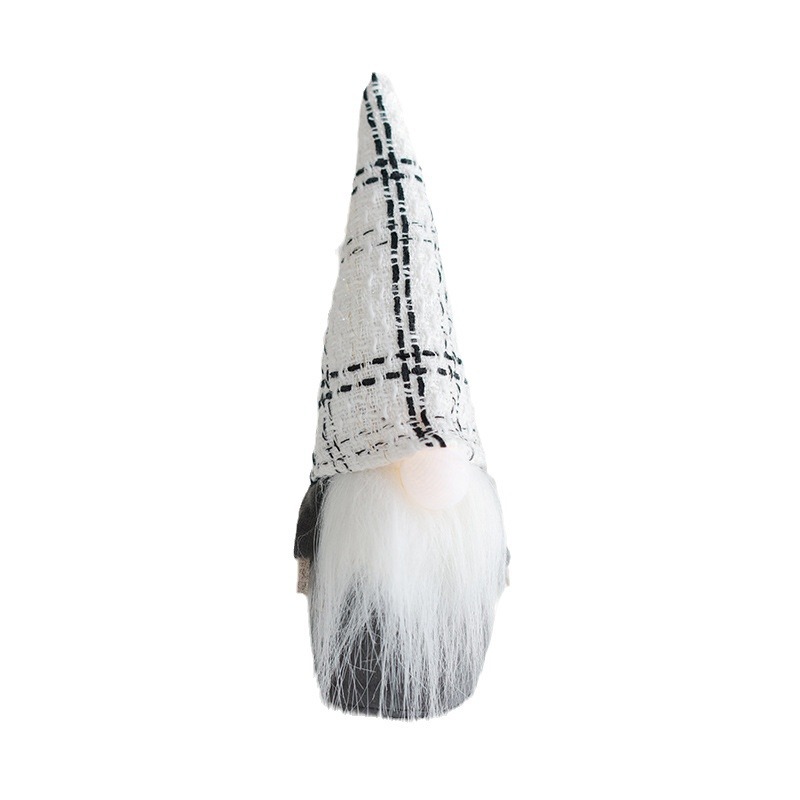 Muñeca de Navidad luminosa con muñeca de luces, pequeña fragancia, adorable Santa Claus negro sin cara, decoraciones de Navidad