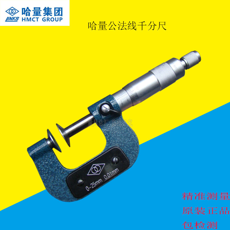 正品哈工公法线千分尺100/125/150/175/200mm哈量公法线千分尺