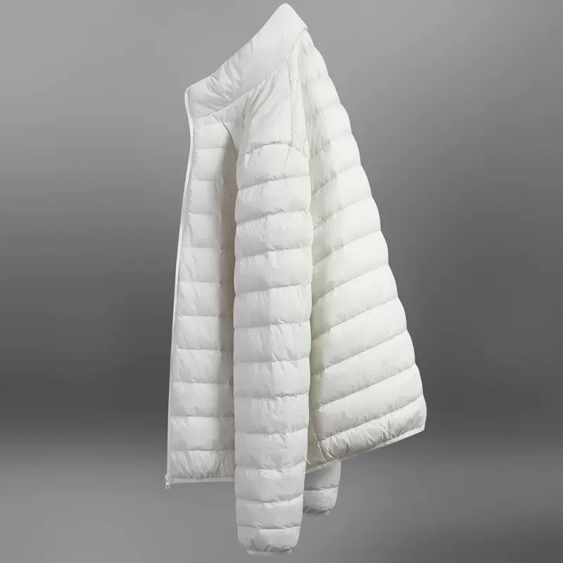 2025年冬季新款轻薄羽绒服男立领白鸭绒运动轻便保暖外套情侣款