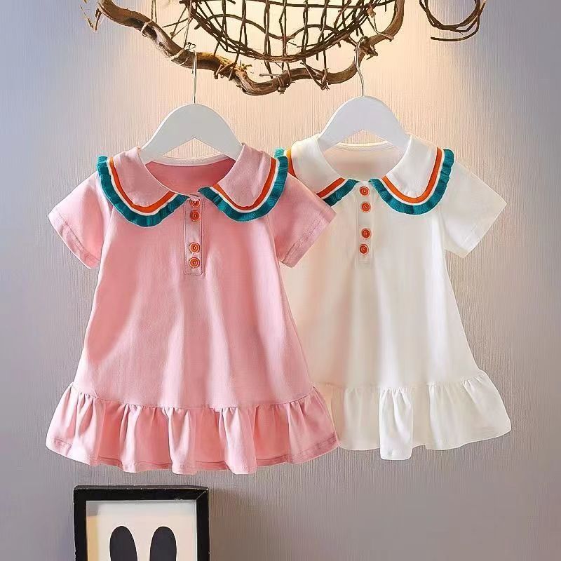 Girls Dress Summer 2023 New Fashionable Children's Princess Dress Internet Celebrity Fashionable Baby Girl Summer Dress Trendy